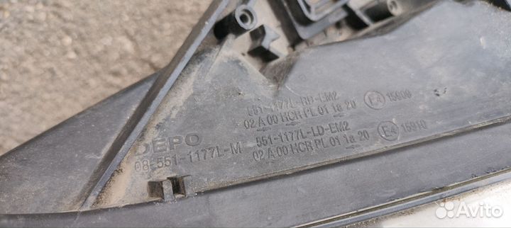 Фара renault scenic 3