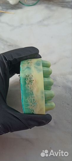 Массажное мыло-мочалка с люфой