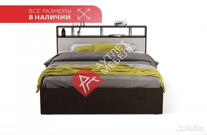 Кровать двуспальная с подъемным механизмом