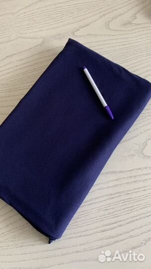 Ткань рибана с лайкрой т.синяя