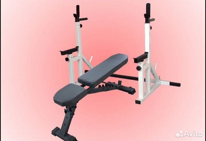 Скамья для жима со стойками 3 цвета на выбор