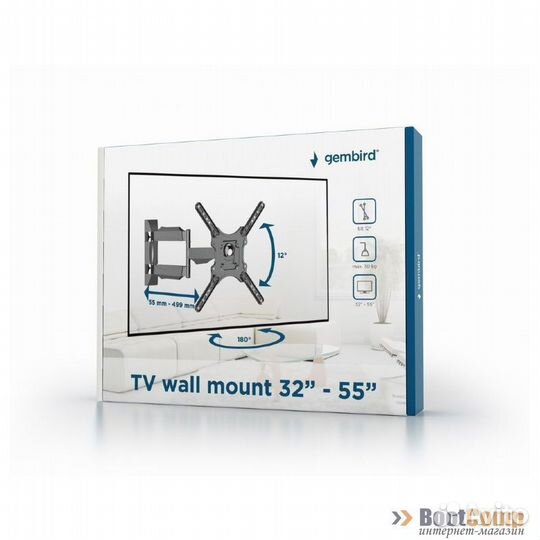 Крепление gembird WM-55RT-05 TV wall mount 32”-55”