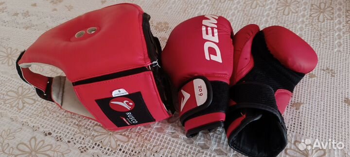 Перчатки, шлем и шорты для бокса детские