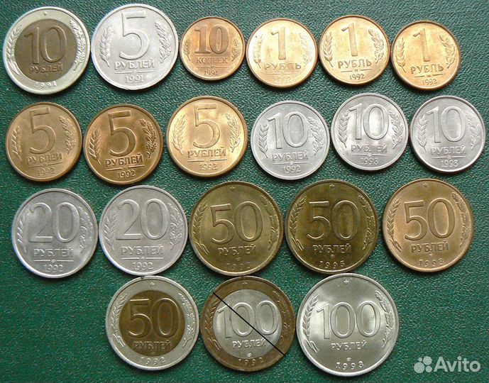 Монеты 1991 - 1995 год