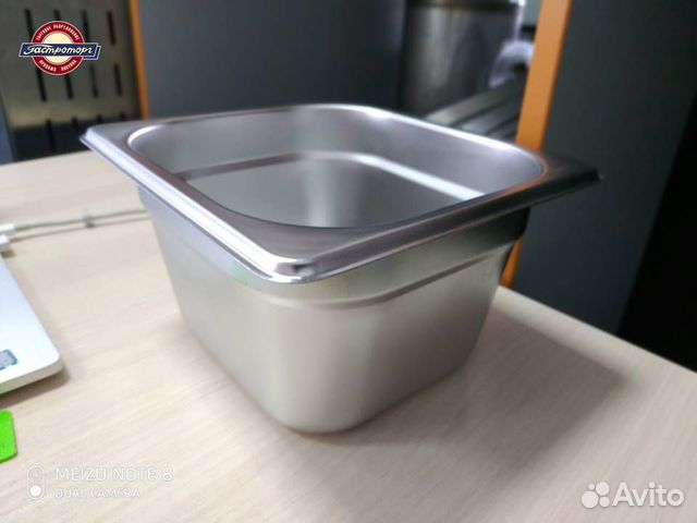 Гастроемкость GN 1/6-100 (176х162х100) нерж