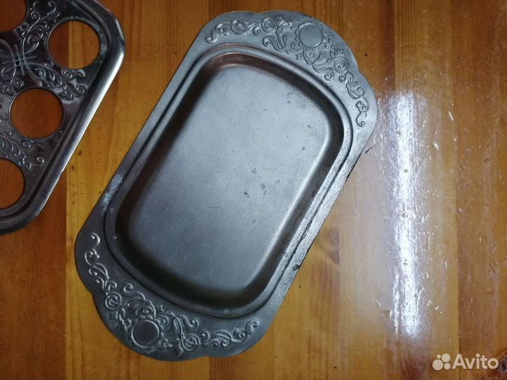 Мельхиоровый поднос времен СССР