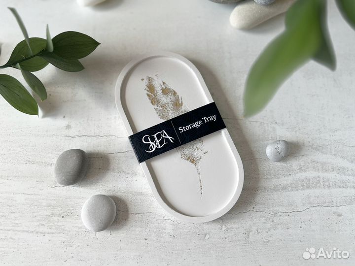 Поднос из гипса Перо