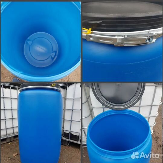 Бочки пластиковые пищевые 20/127/227литров