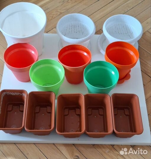 Горшки для цветов пластиковые бу