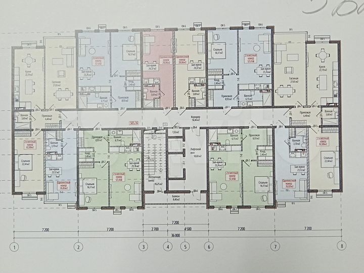 2-к. квартира, 57,4 м², 11/16 эт.