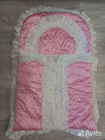 Конверт на выписку для девочки демисезонный