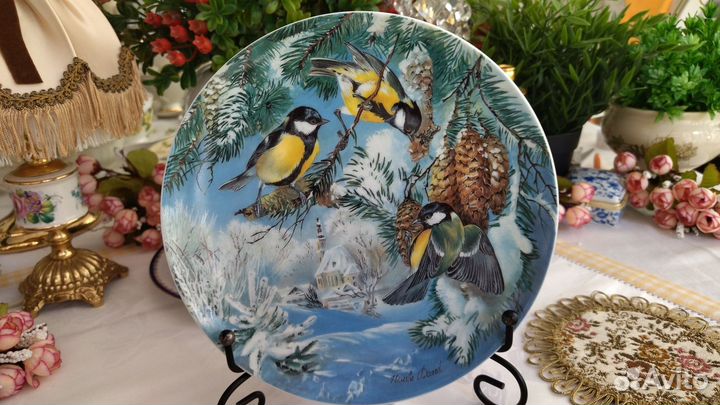 Тарелка Синицы из серии Птицы Зимой