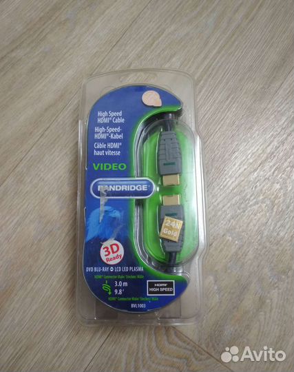Кабель hdmi -hdmi Bandridge 3D, 3m, новый