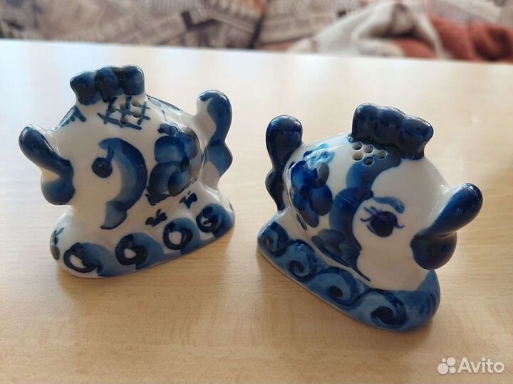 Гжельская посуда+ подарок к чайнику