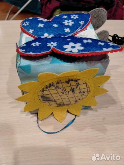 Развивающий кубик мягкий из фетра ручной работы