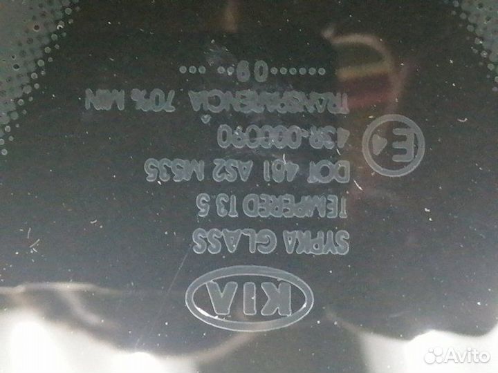 Стекло двери (форточка) заднее правое Kia Ceed