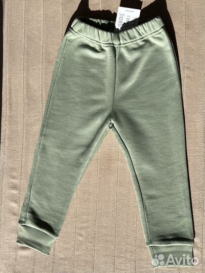 Детские брюки-джоггеры унисекс оливковые