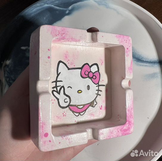 Пепельница шкатулка декоративная гипса Hello Kitty