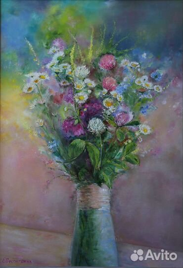 Картина маслом на холсте цветы