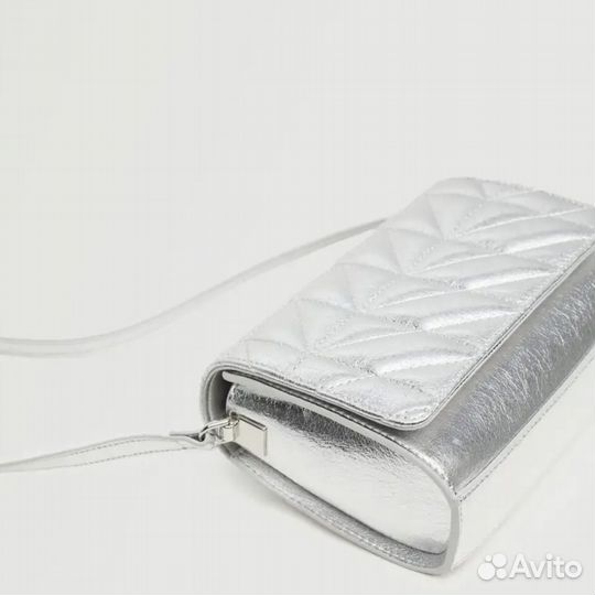 Сумка серебристая Mango