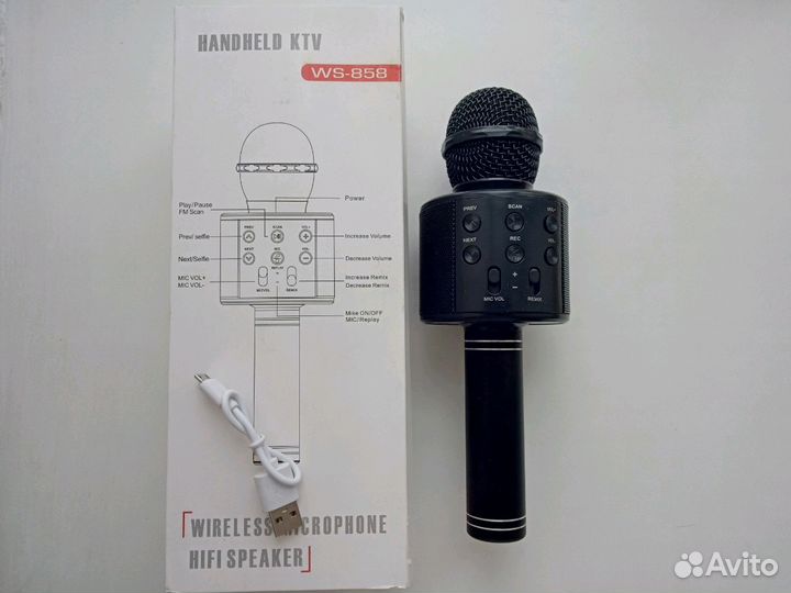 Микрофон-караоке bluetooth новый