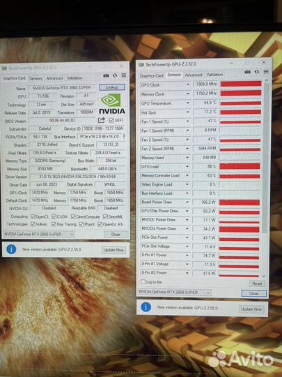 Видеокарта Rtx 2060 super 8gb