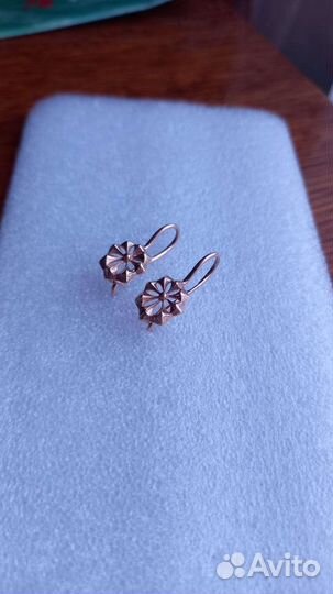 Золотые серьги 583 проба СССР