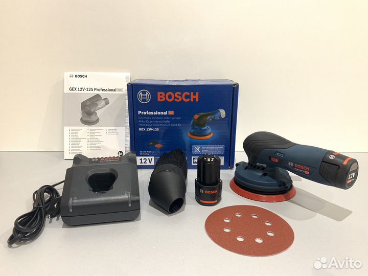 Аккумуляторная шлифмашина Bosch GEX 12V-125