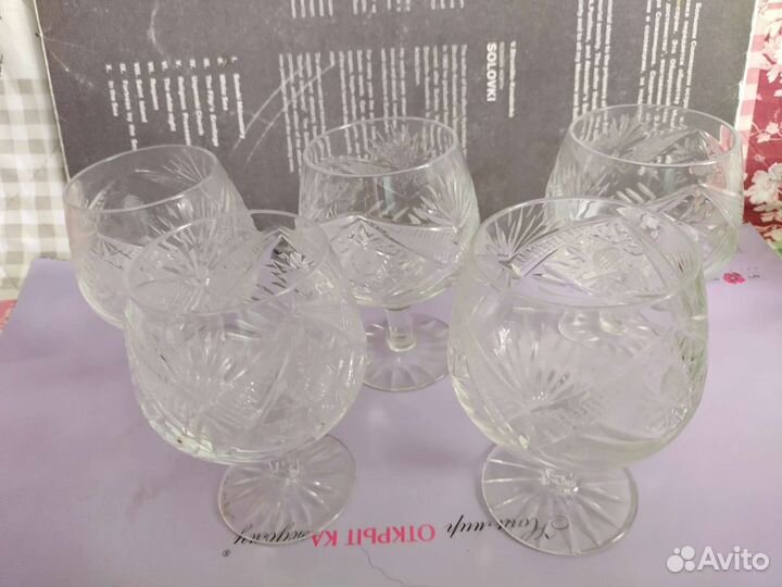 Хрустальные бокалы для коньяка или бренди