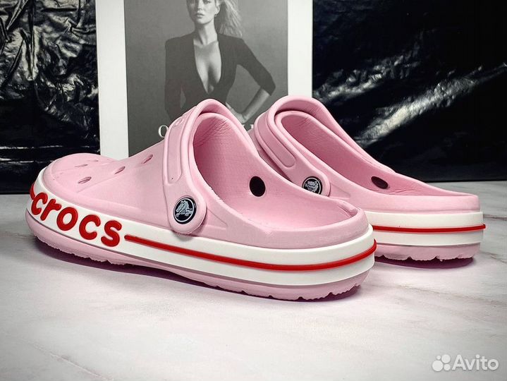 Crocs сабо мужские розовые