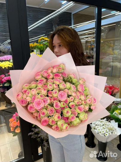 Цветы розы букет