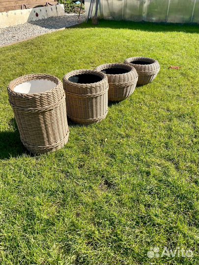 Кашпо из ротанга
