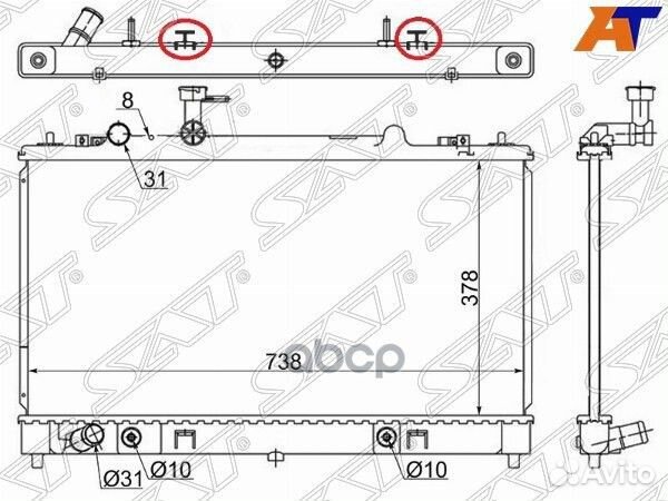 Радиатор Mazda 6 02-12 / Atenza 02-12 MZ0005-2 Sat