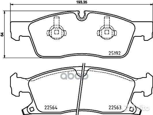 Колодки тормозные jeep grand cherokee 13- перед
