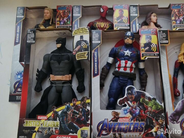 Фигурки супергероев: Мстители - 30см (звук, свет)