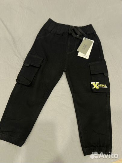 Джинсы на резинке с карманами детские