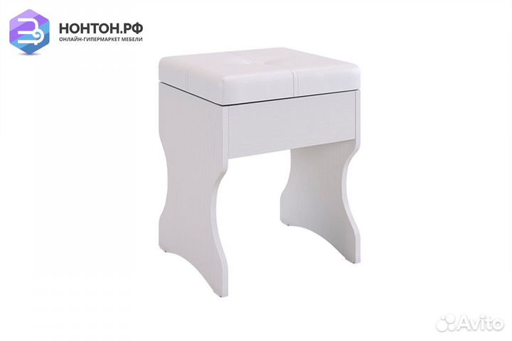 Пуф Виктория-1 белое дерево