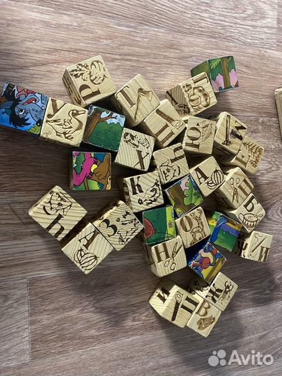 Кубики деревянные алфавит СССР