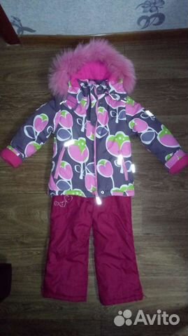 Зимний костюм для девочки на рост 98