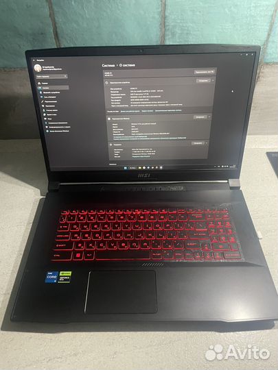 Игровой Ноутбук MSI Katana GF76 B12UCX-1005XRU