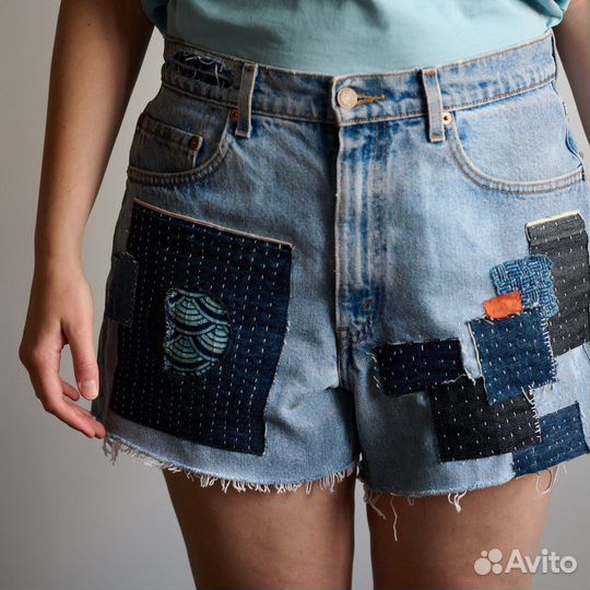 Levi's 550 Vintage Sashiko Patchwork Shorts