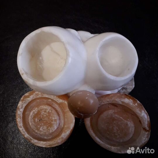 Шкатулка мраморная грибы ссср,фарфор