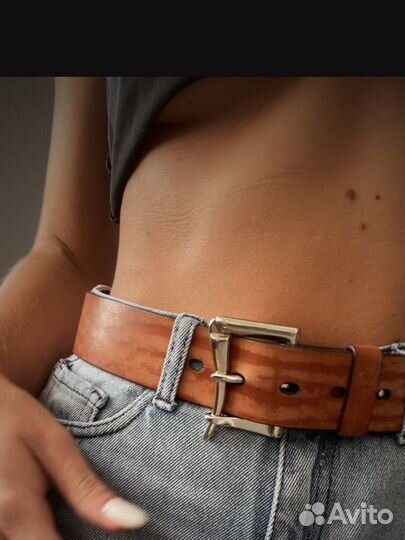 Ремень кожаный ручная работа