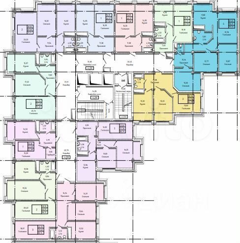 2-к. квартира, 69,5 м², 2/14 эт.