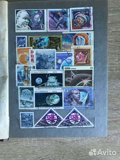 Набор 395 марок в альбоме 60 лет ссср. Т