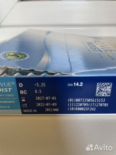 Линзы 1 day acuvue moist 60 штук