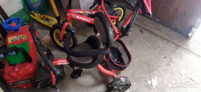 Детский велосипед с родительской ручкой kreiss