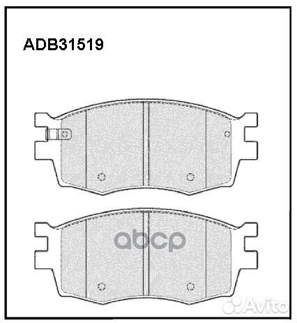 Колодки тормозные дисковые перед ADB31519 A