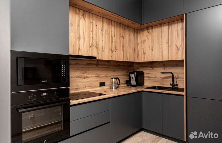 Угловая кухня с мдф фасадами в Севастополе