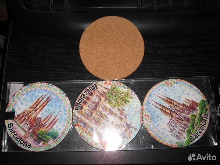 Набор пивных костеров 6 шт. Испания, магниты